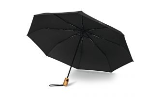 Skládací deštník s bambusovou rukojetí