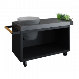 OFYR Kamado Table Black 135 PRO Concrete BGE