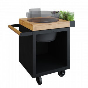 OFYR Kamado Table Black 65 PRO Teak Wood KJ