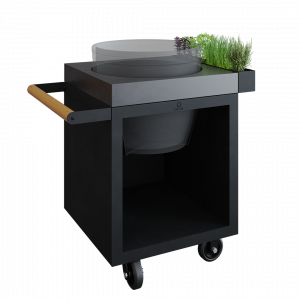 OFYR Kamado Table Black 65 PRO Concrete BGE